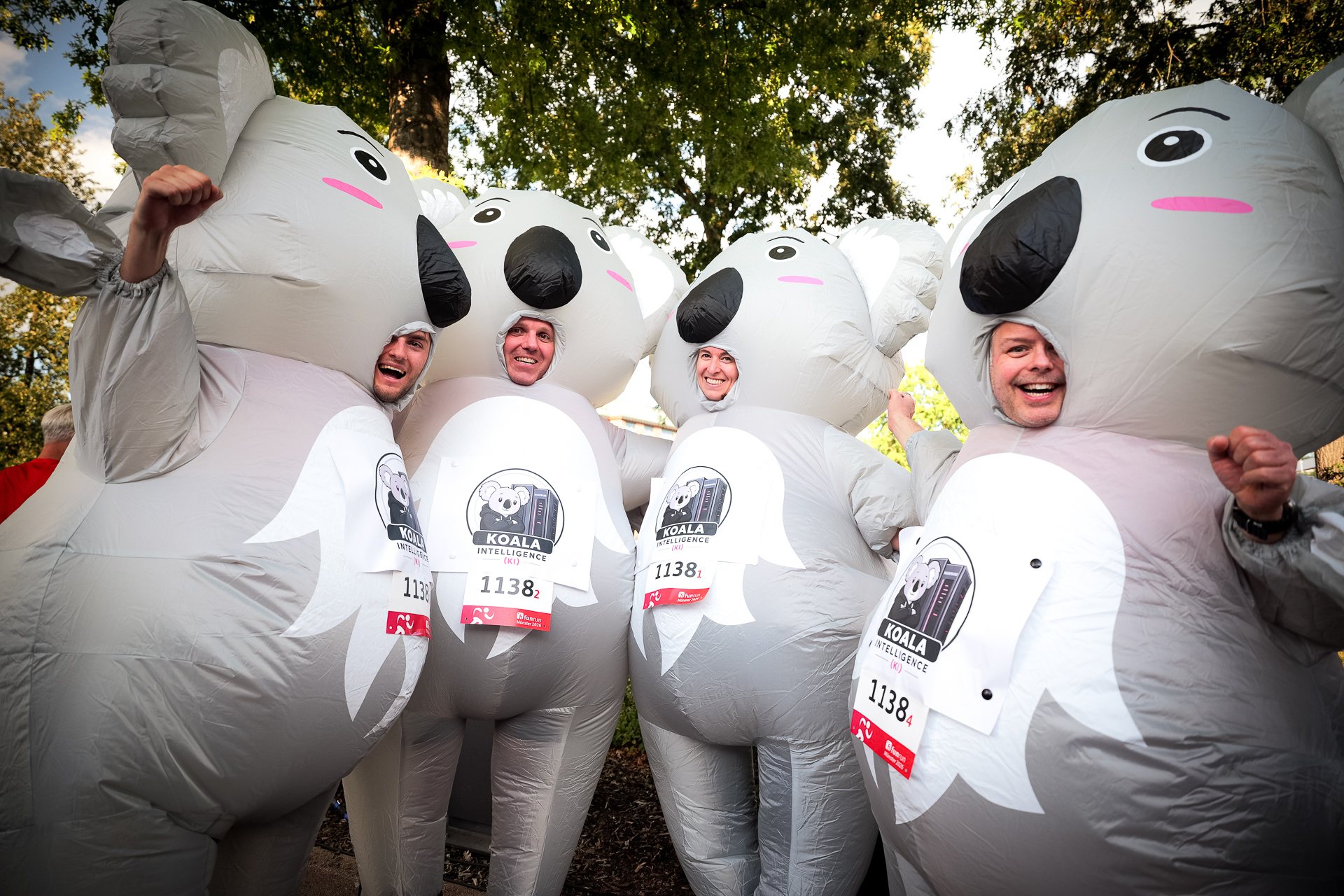 Teilnehmende in Koala-Kostümen beim FI Fun Run